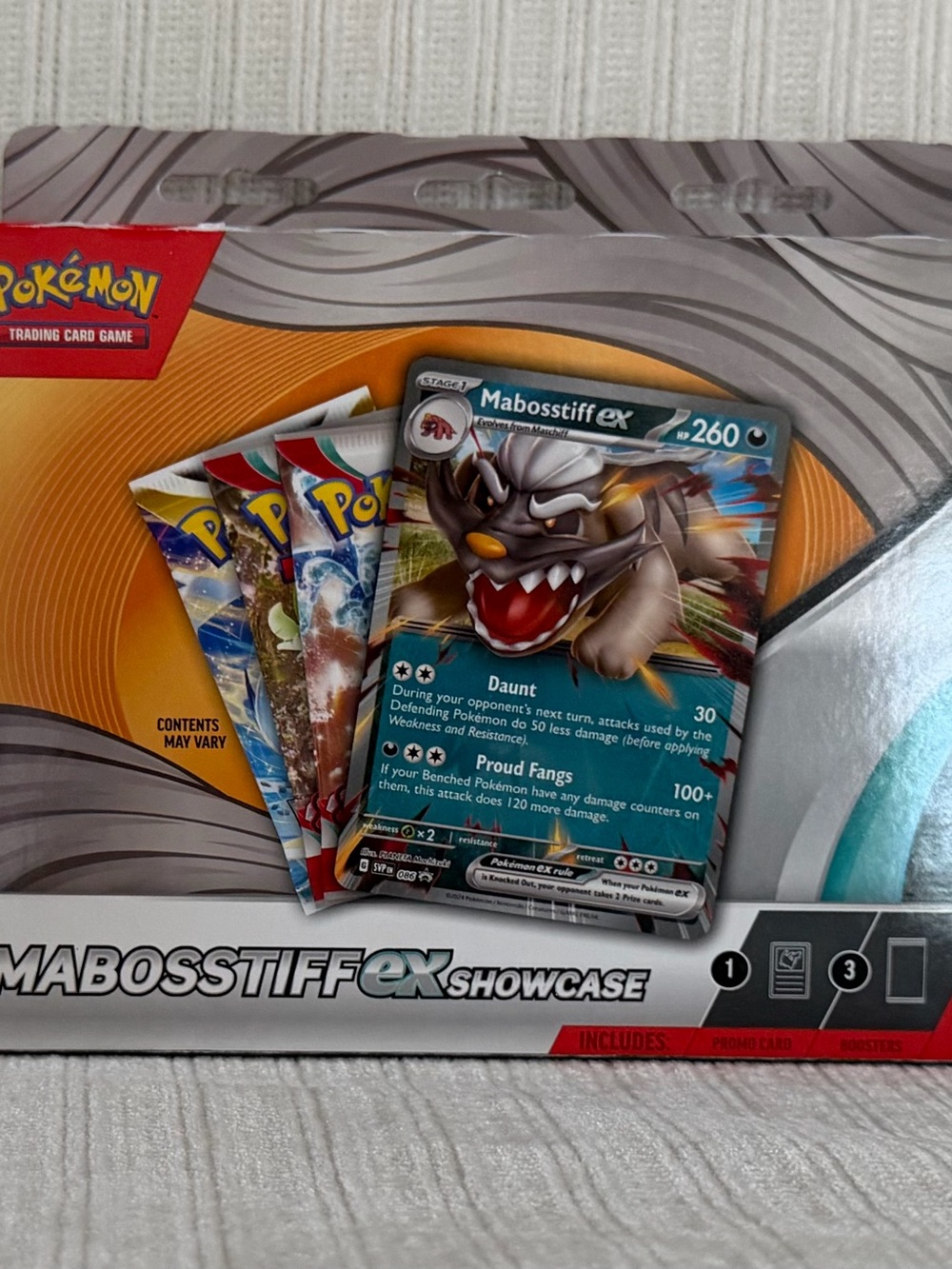 Pokemon Mabosstiff ex Showcase - Blue, Red, Orange, White